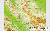 Physical Map of ZIP code 95043