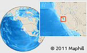 Shaded Relief Location Map of ZIP code 95051