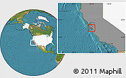 Satellite Location Map of ZIP code 95060, highlighted country, highlighted state