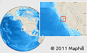 Shaded Relief Location Map of ZIP code 95060