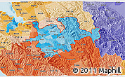 Political Shades 3D Map of ZIP codes starting with 951
