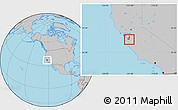Gray Location Map of ZIP code 95138