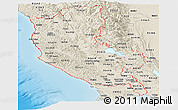 Shaded Relief Panoramic Map of ZIP codes starting with 954