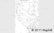 Blank Simple Map of ZIP codes starting with 954