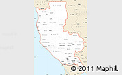 Classic Style Simple Map of ZIP codes starting with 954