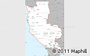 Gray Simple Map of ZIP codes starting with 954