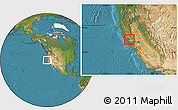 Satellite Location Map of ZIP code 95472