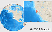 Shaded Relief Location Map of ZIP code 95472