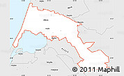 Silver Style Simple Map of ZIP code 95521