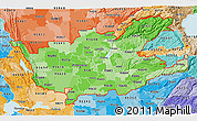 Political Shades 3D Map of ZIP codes starting with 956