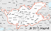 Silver Style Simple Map of ZIP codes starting with 956
