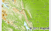 Physical Map of ZIP code 95606