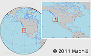 Gray Location Map of ZIP code 95628, within the entire country
