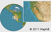 Satellite Location Map of ZIP code 95628