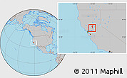 Gray Location Map of ZIP code 95691