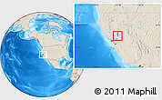 Shaded Relief Location Map of ZIP code 95691