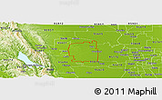 Physical Panoramic Map of ZIP code 95695