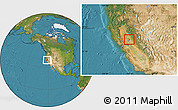 Satellite Location Map of ZIP code 95747