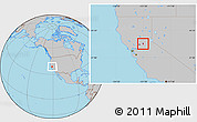 Gray Location Map of ZIP code 95762