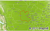 Physical 3D Map of ZIP code 95776