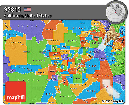 Political Map of ZIP Code 95815