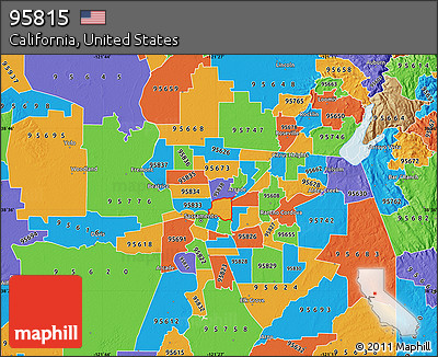 Political Map of ZIP Code 95815