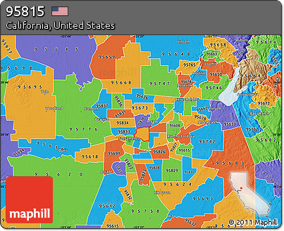 Political Map of ZIP Code 95815