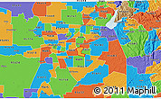 Political 3D Map of ZIP code 95827