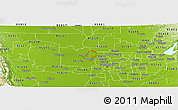 Physical Panoramic Map of ZIP code 95837