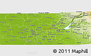 Physical Panoramic Map of ZIP code 95843