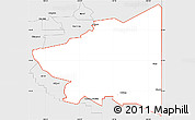 Silver Style Simple Map of ZIP code 96113