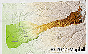 Physical 3D Map of Amador County, lighten