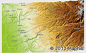Physical 3D Map of Amador County