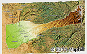 Physical 3D Map of Amador County, satellite outside