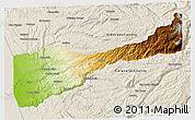 Physical 3D Map of Amador County, shaded relief outside