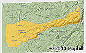 Savanna Style 3D Map of Amador County