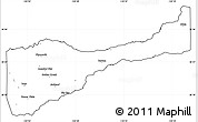 Blank Simple Map of Amador County, cropped outside