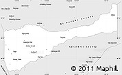 Silver Style Simple Map of Amador County