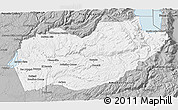 Gray 3D Map of El Dorado County