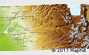 Physical 3D Map of El Dorado County