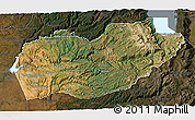 Satellite 3D Map of El Dorado County, darken