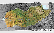 Satellite 3D Map of El Dorado County, desaturated