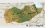 Satellite 3D Map of El Dorado County, shaded relief outside
