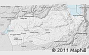 Silver Style 3D Map of El Dorado County