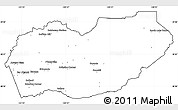 Blank Simple Map of El Dorado County, cropped outside