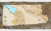 Satellite 3D Map of Imperial County, darken