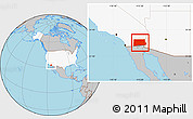 Gray Location Map of Imperial County, highlighted country