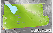 Physical Map of Imperial County, desaturated