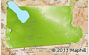 Physical Map of Imperial County, satellite outside