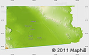Physical Map of Imperial County, single color outside